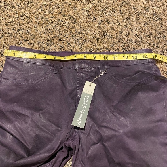 JBrand Signature Super Skinny 5-pocket leather-look Women's Purple Jeans Size 29 - Picture 13 of 13
